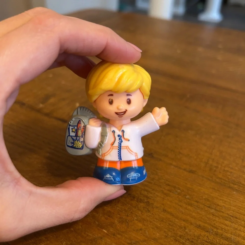 Fisher Price Little People Eddie with backpack as is